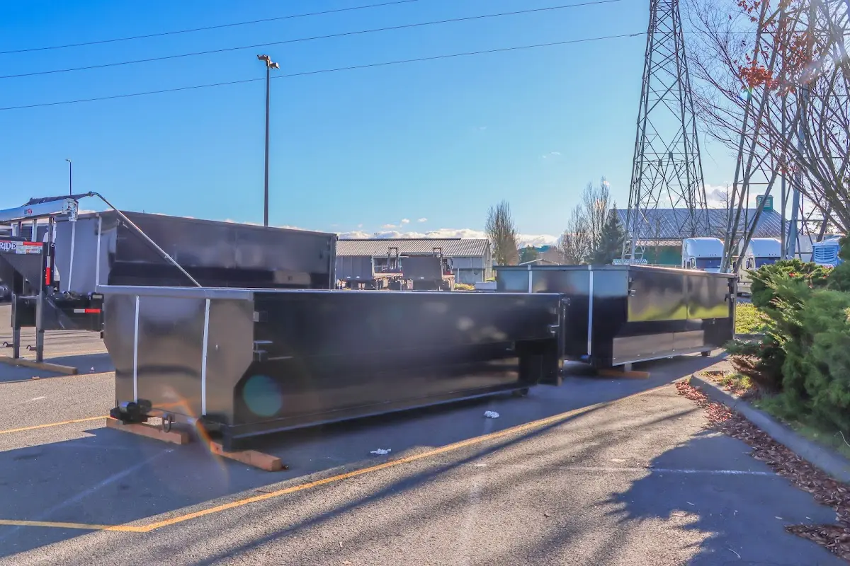 Roll-off dumpster ready for waste disposal at job site for Residential Dumpster Rental in Menifee